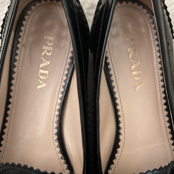 Black Glossy Prada Loafers 36.5 (6 1/2) - Picture 4 of 6